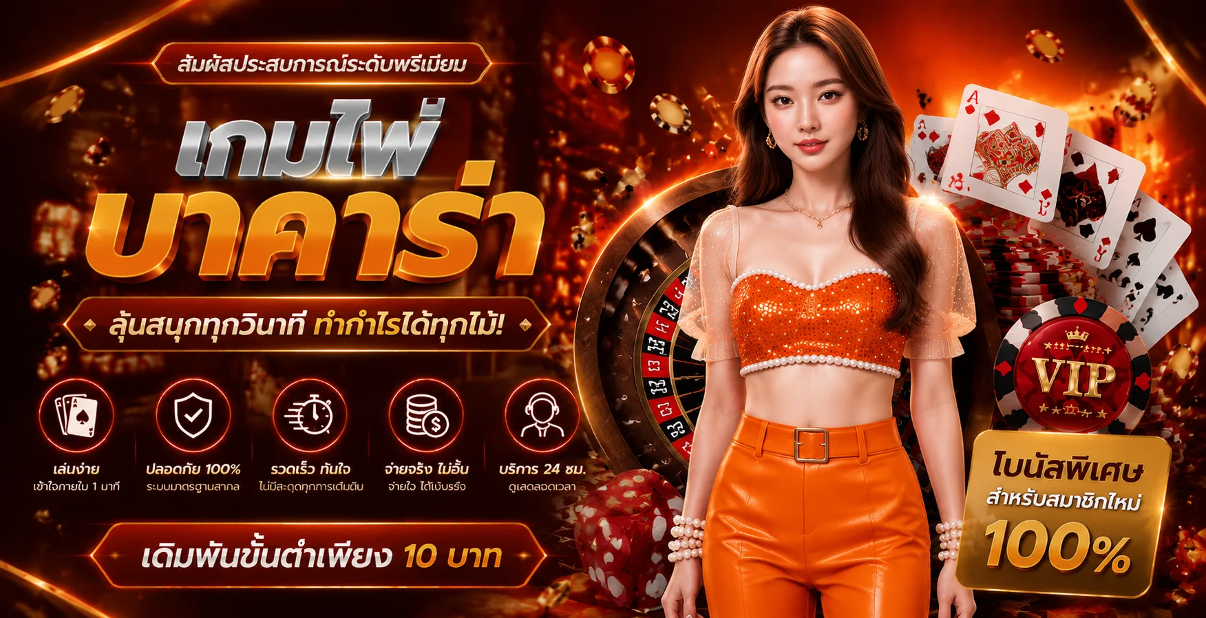 โต๊ะบาคาร่าสดในคาสิโนออนไลน์ TH2VIP ถ่ายทอดสดจากบ่อนจริง