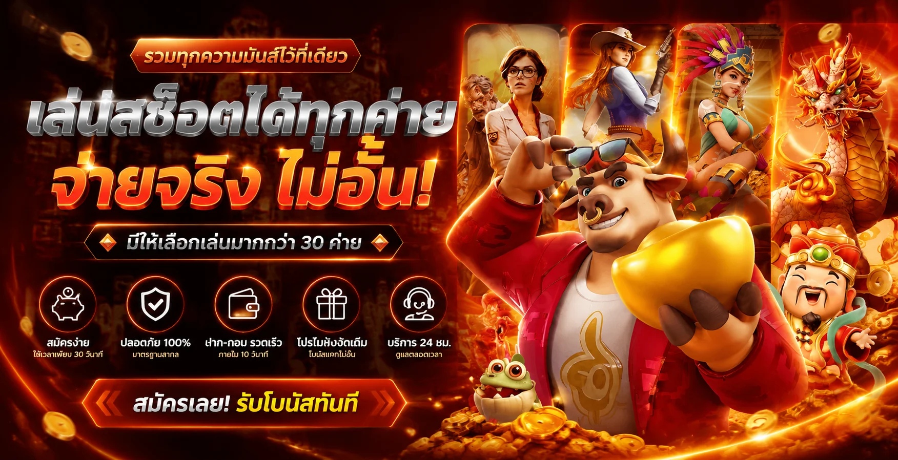 หน้าเลือกเกมสล็อตออนไลน์ TH2VIP รวมค่าย PG JILI Joker